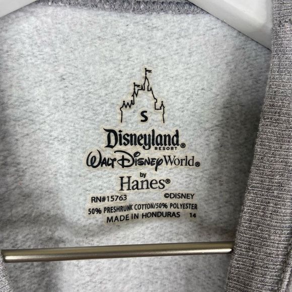 Hanes Women's Gray Walt Disney World Crew Neck Pullover Fleece Sweatshirt Size S - Picture 3 of 5